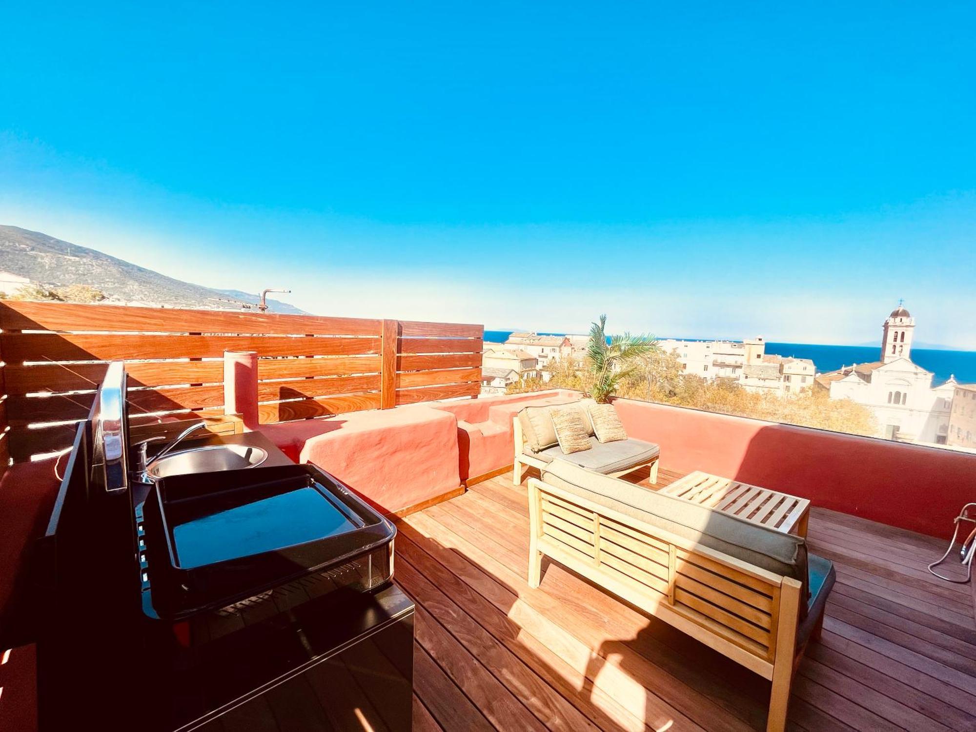 Pepites Bastiaises Piazza D'A Appartement Roof Top Vue Mer Bastia  Exteriör bild